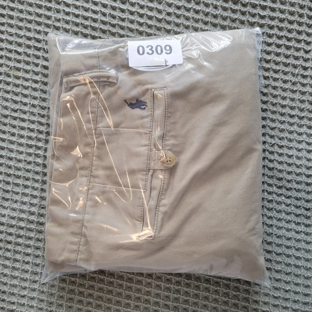 Polo Ralph Lauren Chino Pants Mens 35x32 Khaki‎ Tan Classic Fit Cotton Trousers